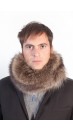 Raccoon fur neck warmer - unisex